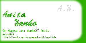 anita wanko business card